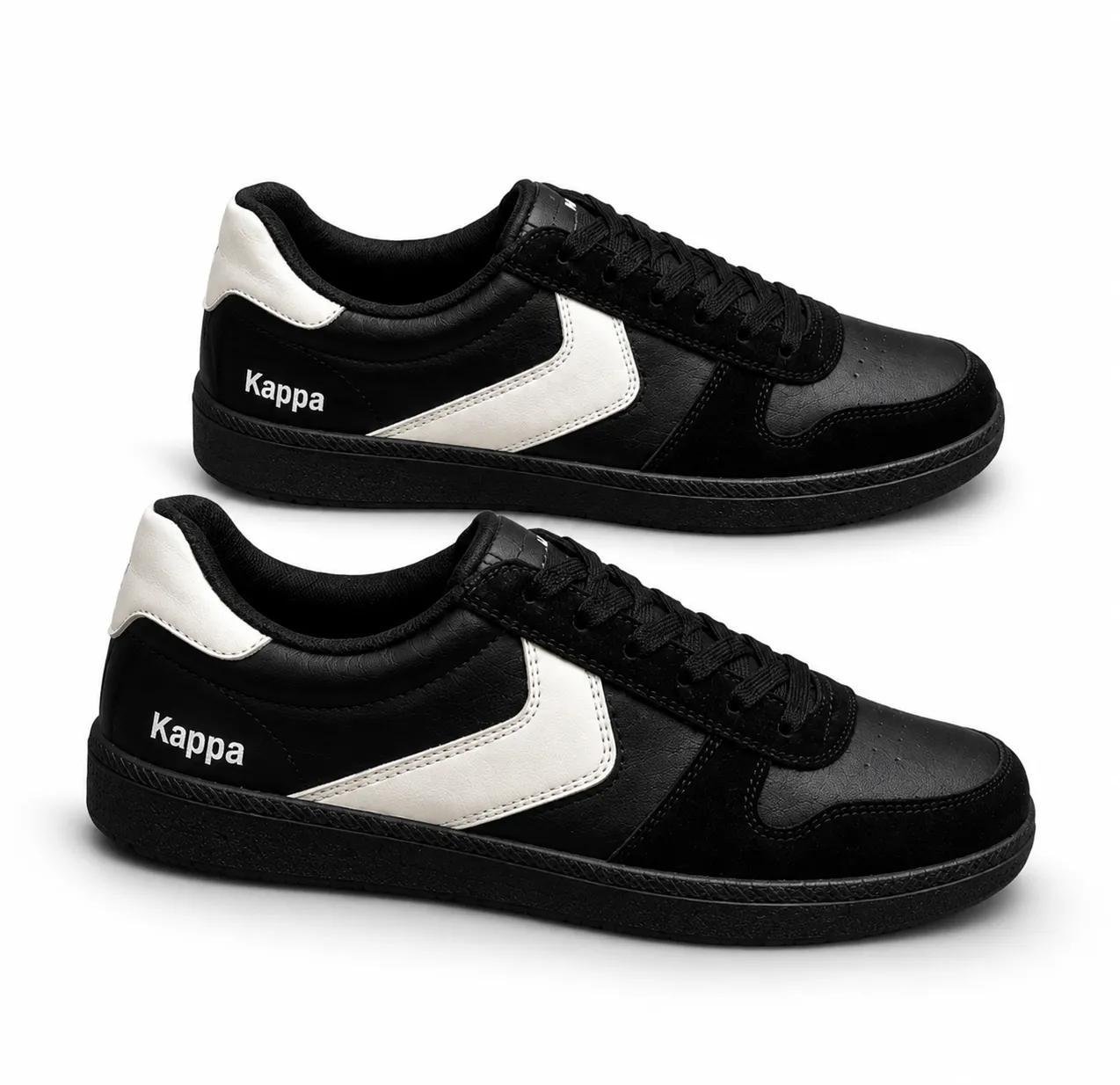 Kappa Black & White Low-Top Sneakers